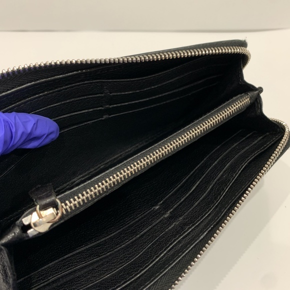 Givenchy Black L Zip Around Sku#85522 (Gently used, corners tearing) - Picture 3 of 15